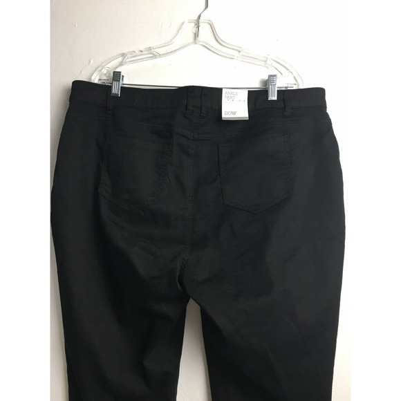 Style & Co Pants Black Crochet-Trim  Plus Size 20W Skinny Stretch - Picture 8 of 12